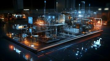 reinventare industria. 3d intuizioni in industriale iot dati rivoluzione. ai generato foto