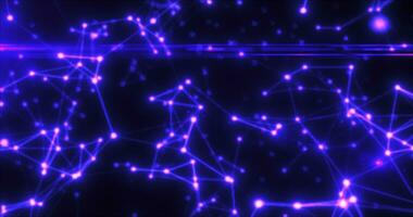 astratto blu energia Linee plesso triangoli magico luminosa raggiante futuristico hi-tech sfondo foto