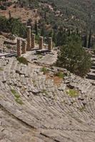 antico teatro di delfi in grecia foto