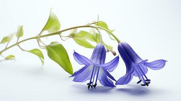 foto di bellissimo Virginia campanula fiore isolato su bianca sfondo. generativo ai