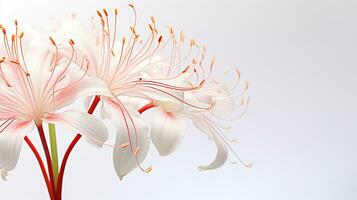 foto di bellissimo ragno giglio fiore isolato su bianca sfondo. generativo ai