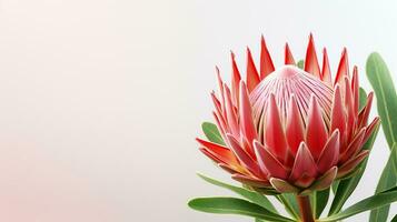 foto di bellissimo protea fiore isolato su bianca sfondo. generativo ai