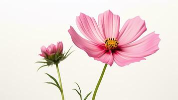 foto di bellissimo cosmo fiore isolato su bianca sfondo. generativo ai