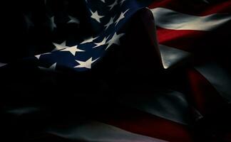 avvicinamento americano bandiera, Stati Uniti d'America bandiera sfondo con copia spazio. superiore Visualizza foto