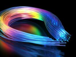 neon colore fibra linea ai generato foto