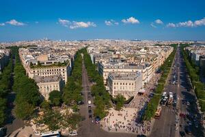 soleggiato estate giorno aereo Visualizza di Parigi foto