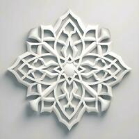 intricato eleganza. realistico 3d Arabo ornamentale sfondo con minimalista estro. ai generato foto
