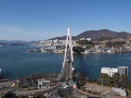 ponte dolsan. città di yeosu. Corea del Sud foto