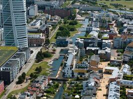 bellissimo aereo panoramico Visualizza di il malmo città nel Svezia. foto