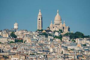 soleggiato Parigi paesaggio urbano a partire dal sacre coeur foto