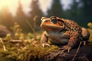 rospo nel natura largo vita animali. ai generato. foto