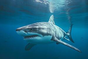 squalo nel natura largo vita animali. ai generato. foto