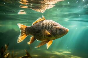 carpa nel natura largo vita animali. ai generato. foto