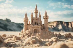 edificio un' sabbia castello foto