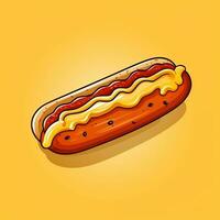 caldo cane simbolo per veloce cibo o strada cibo design per ristorante o bar generativo ai foto