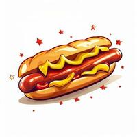 caldo cane simbolo per veloce cibo o strada cibo design per ristorante o bar generativo ai foto
