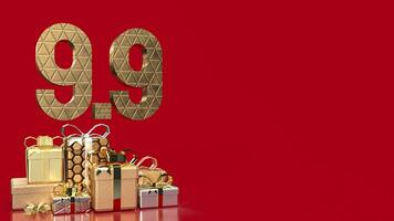 il 9.9 promozione di 9 mese per shopping concetto 3d interpretazione foto