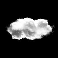 nube forma isolato al di sopra di nero sfondo foto