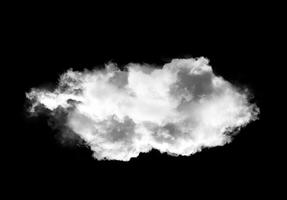 singolo nube isolato al di sopra di nero sfondo foto