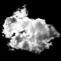 Fumo nube forma isolato al di sopra di solido nero sfondo foto