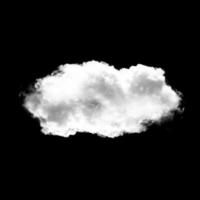 nube forma isolato al di sopra di nero sfondo foto