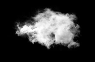 singolo nube al di sopra di nero sfondo foto