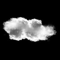 nube isolato al di sopra di nero sfondo foto