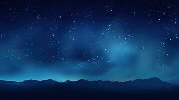 sbalorditivo notte cielo pieno con stelle galassia e nebulosa catturato attraverso lungo esposizione fotografia. silhouette concetto foto