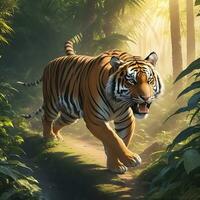 foresta Visualizza di tigre foto