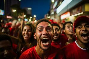 panamense calcio fan festeggiare un' vittoria foto