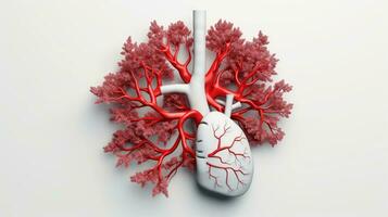 3d illustrazione modello di il umano organo sistema, anatomia, nervoso, circolatorio, digestivo, escretore, urinario e osso sistemi. medico formazione scolastica concetto, generativo ai illustrazione foto