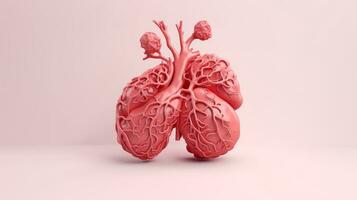 3d illustrazione modello di il umano organo sistema, anatomia, nervoso, circolatorio, digestivo, escretore, urinario e osso sistemi. medico formazione scolastica concetto, generativo ai illustrazione foto