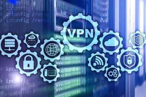 connessione VPN sicura. rete privata virtuale o concetto di sicurezza Internet.