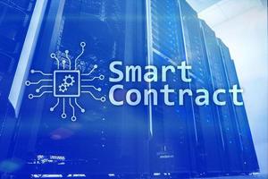 contratto intelligente, tecnologia blockchain nel business moderno. foto