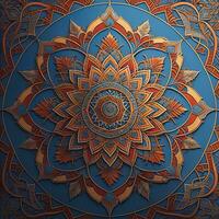 mandala modello. Vintage ▾ decorativo elementi. mano disegnato orientale sfondo. ai generativo foto