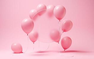palloncini rosa con sfondo spazio copia foto