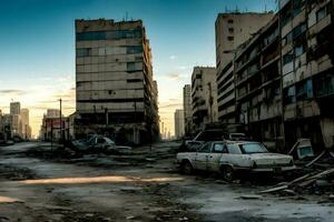 abbandonare distrutto città rovine foto