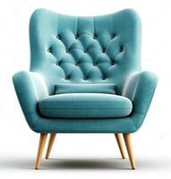 blu sedia isolato su bianca sfondo. generativo ai foto