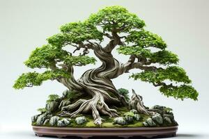 giapponese Bonsai impianti nel pentole foto