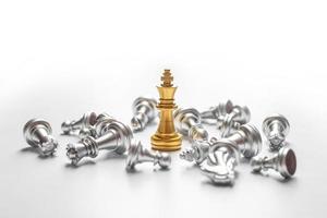 vittoria della partita a scacchi, concetto di successo aziendale foto