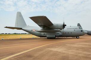 austriaco aria vigore lockheed c-130k Ercole trasporto aereo statico Schermo a riat reale internazionale aria tatuaggio 2018 spettacolo aereo foto