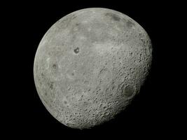 Luna superficie pieno Luna fasi super Luna fasi vicino su nel il notte. buio sfondo. foto