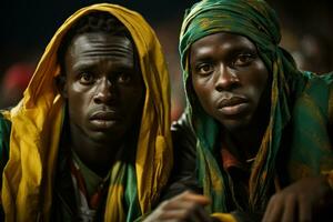 triste senegalese calcio fan foto