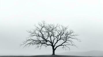 silhouette di spoglio albero contro nuvoloso cielo foto