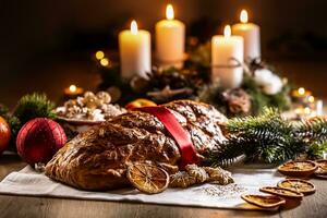 tradizionale slovacco e ceco Natale torta vianocka - vanocka. foto