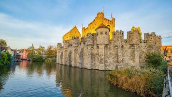 castello gravensteen nel il centro di Gand Belgio foto