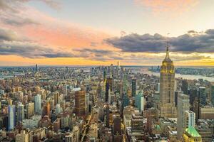 di manhattan orizzonte, paesaggio urbano di nuovo York città foto