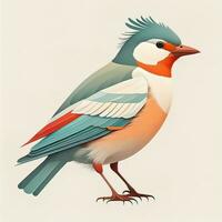 vettore illustrazione di un' uccello. vettore illustrazione nel cartone animato stile. ai generativo foto
