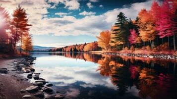 autunno colore alberi sfondo foto