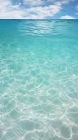 tropicale spiaggia con bianca sabbia e turchese mare acqua ai generato foto